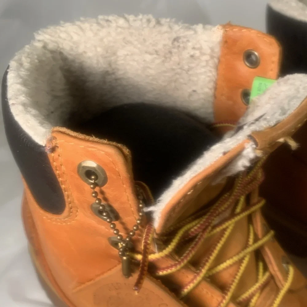 Timberland Mens Classic 6” Fur Lined Waterproof Wheat Nubuck/Fleece 6065R Boots